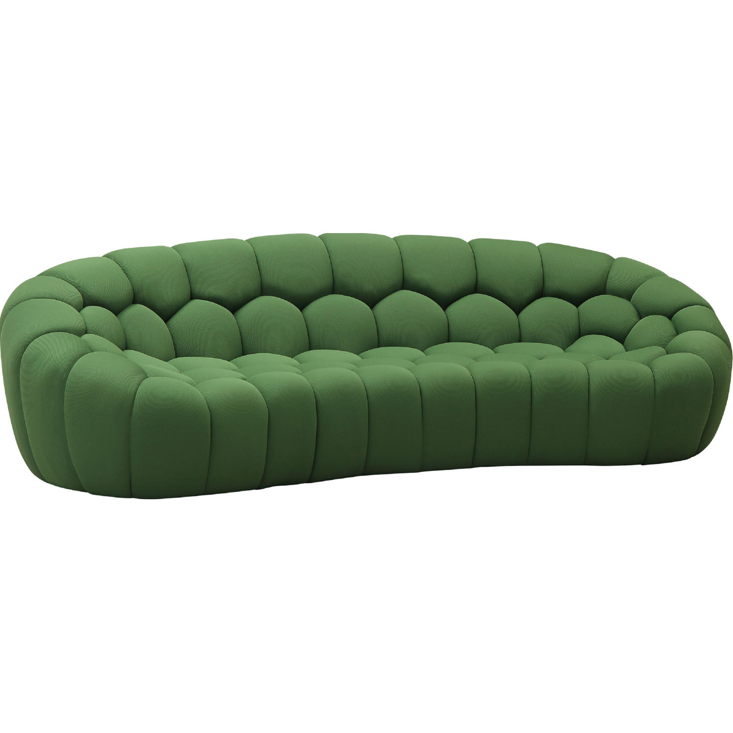 J&M Furniture 18442GNS Fantasy Sofa in Tufted Green Fabric